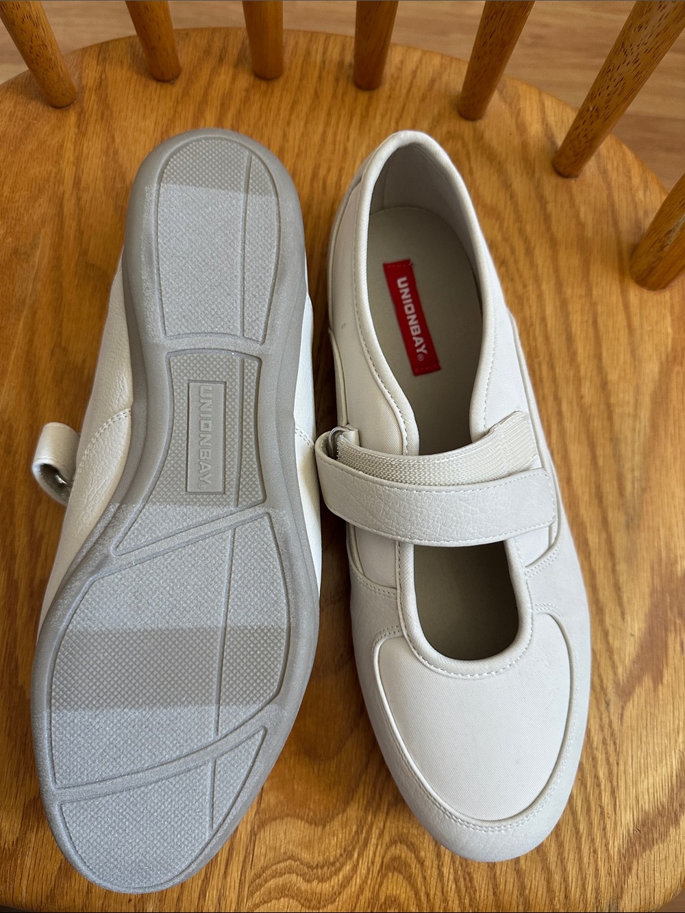 UNIONBAY women cream Mary Jane Hook-and-Loop Casual Shoes sneakers Size 8.5 - Picture 8 of 11